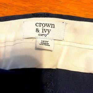 women’s slacks  size 18 w. navy blue